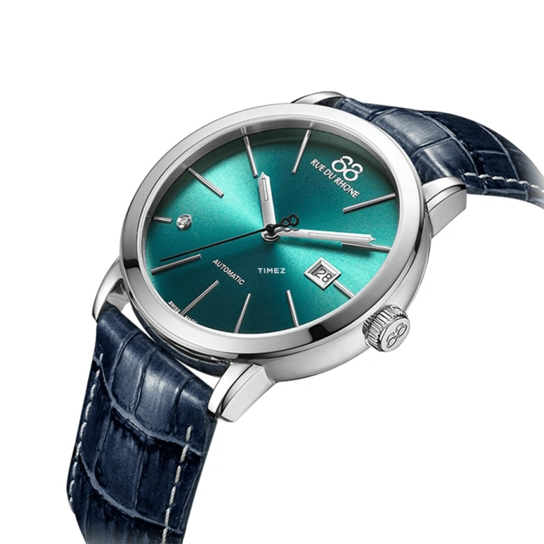 RUE DU RHONE,Infinite 8 42mm,42mm,Stainless Steel,Blue,Automatic,Day,Round,87WA184211
