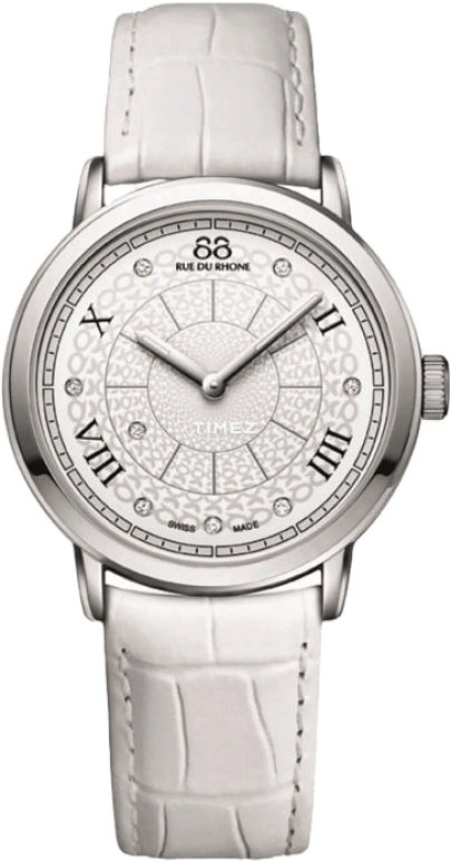 RUE DU RHONE,Double 8 Origin 35mm,35mm,Stainless Steel,White,Quartz,Sapphire,Round,87WA120008