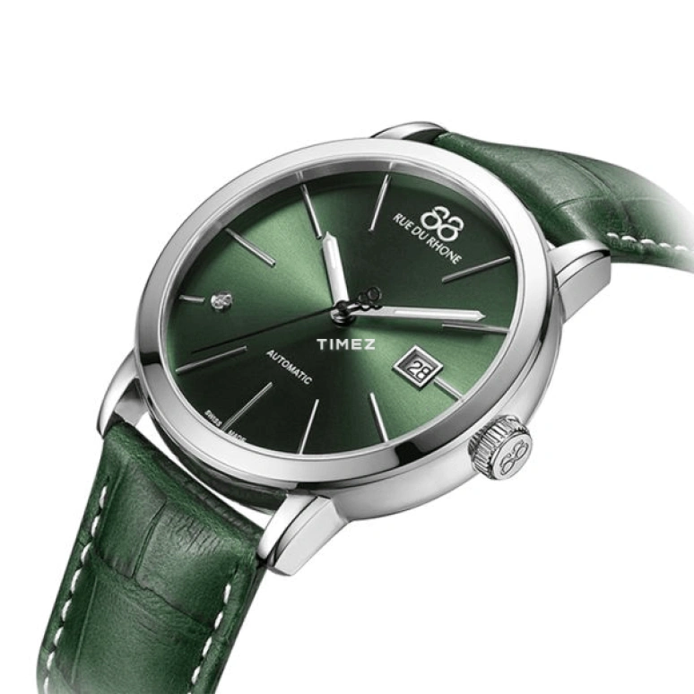 RUE DU RHONE,Double 8 Origin 42mm,42mm,Stainless Steel,Green,Automatic,Day,Sapphire,87WA184213