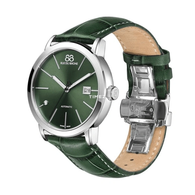 RUE DU RHONE,Double 8 Origin 42mm,42mm,Stainless Steel,Green,Automatic,Day,Sapphire,87WA184213