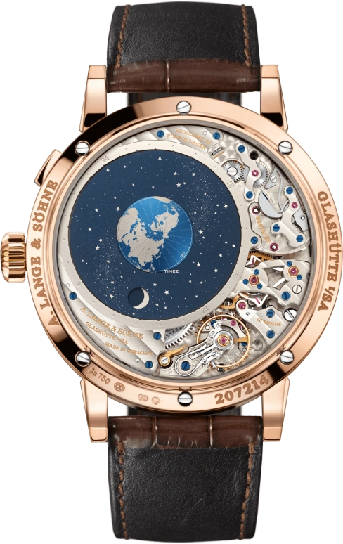 A. Lange & Söhne,Richard Lange 45.50mm,45.50mm,Rose Gold,Silver,Handwound,Moonphase,Perpetual Calendar,Month,Date,336hours,In-house Caliber,180,180.032FE