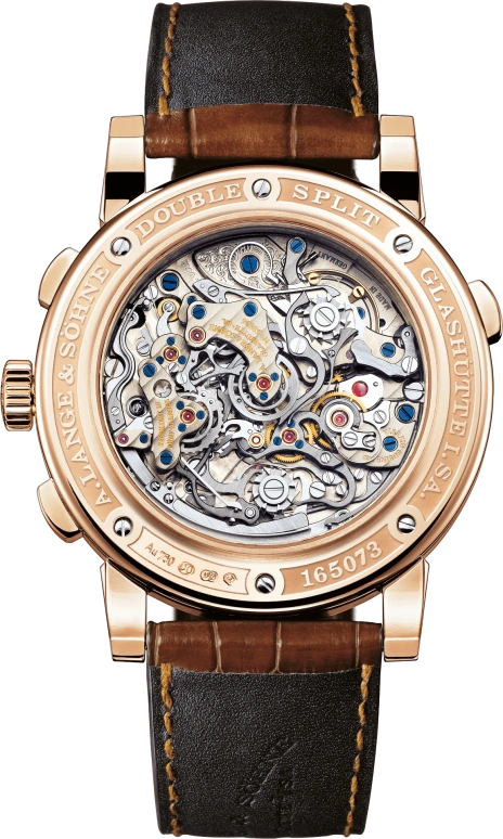A. Lange & Söhne,Saxonia 43.20mm,43.20mm,Pink Gold,Silver,Handwound,Chronograph,Power Reserve Indicator,Flyback,Rattrapante,38hours,In-house Caliber,404,404.032