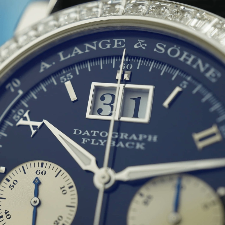 A. Lange & Söhne,Lange 1 39mm,39mm,Platinum,Blue,Handwound,Chronograph,Big Date,815,815.036