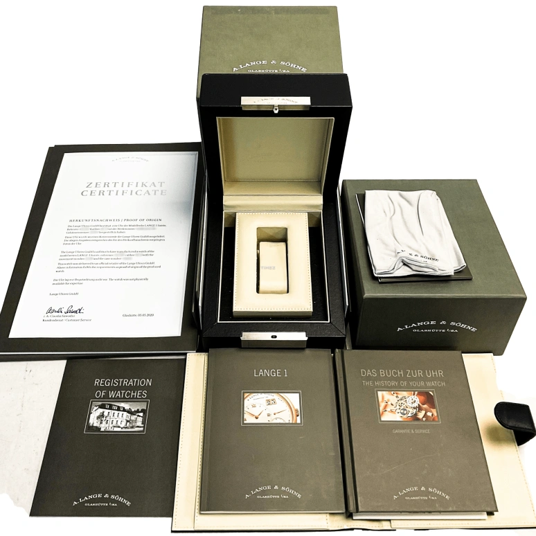 A. Lange & Söhne,Lange 1 38.50mm,38.50mm,White Gold,Silver White,Handwound,Power Reserve Indicator,Big Date,110,110.030