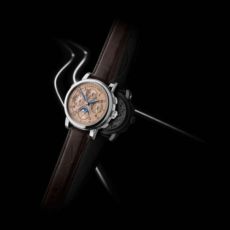 A. Lange & Söhne,1815 41.90mm,41.90mm,White Gold,Salmon,Handwound,Chronograph,Moonphase,Perpetual Calendar,Leap Year,42hours,In-house Caliber,421,421.056FE