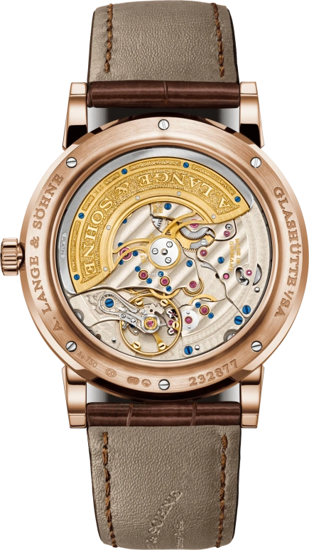 A. Lange & Söhne,Lange 1 42.90mm,42.90mm,Rose Gold,Grey,Automatic,Moonphase,Perpetual Calendar,Leap Year,Month,50hours,In-house Caliber,345,345.033 E