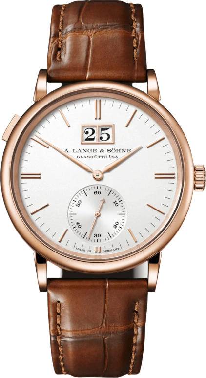 A. Lange & Söhne,Saxonia 37mm,37mm,Pink Gold,Silver,Automatic,Moonphase,Big Date,381,381.032