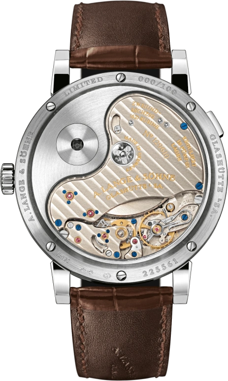 A. Lange & Söhne,Saxonia 45.90mm,45.90mm,White Gold,Grey,Handwound,Power Reserve Indicator,Big Date,Constant Force Mechanism,130,130.039F