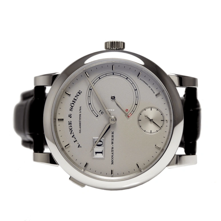 A. Lange & Söhne,Saxonia 45.90mm,45.90mm,Platinum,Black,Handwound,Day,Power Reserve Indicator,Big Date,130,130.025F