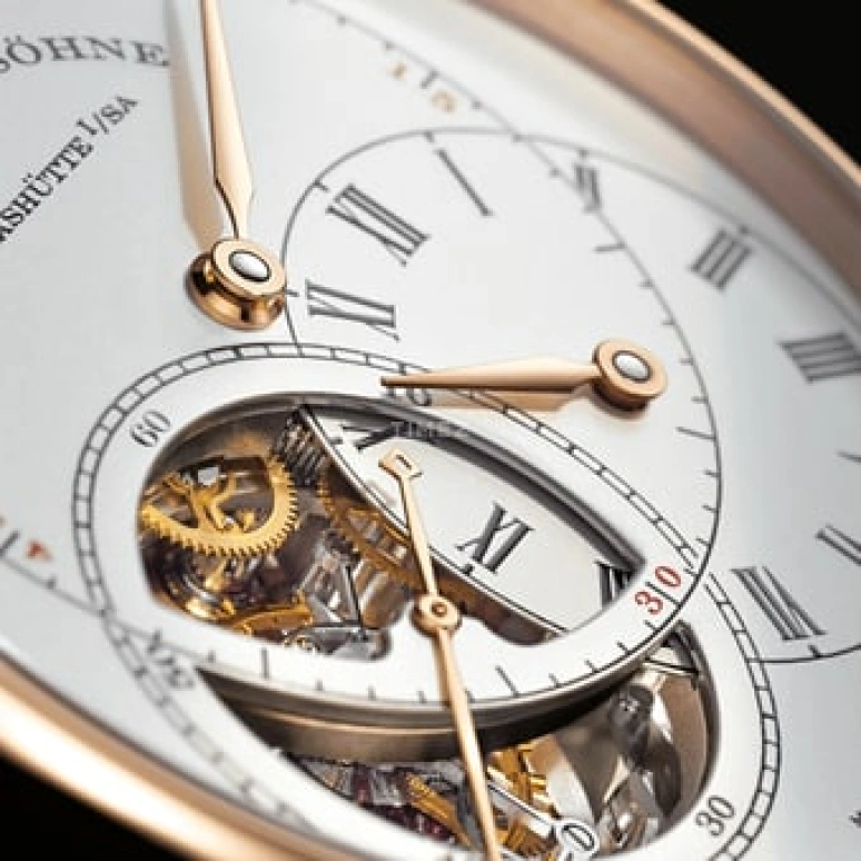 A. Lange & Söhne,Richard Lange 41.90mm,41.90mm,White Gold,Silver,Handwound,Tourbillon Escapement,Chain & Fusée,760,760.026