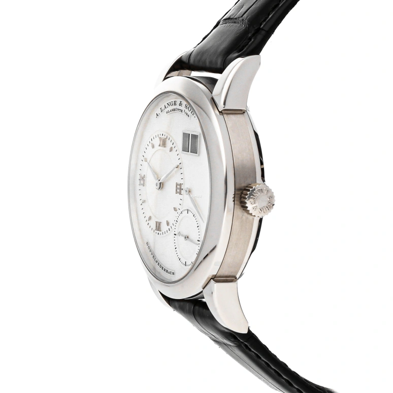 A. Lange & Söhne,Lange 1 38.50mm,38.50mm,White Gold,Silver White,Handwound,Power Reserve Indicator,Big Date,110,110.030