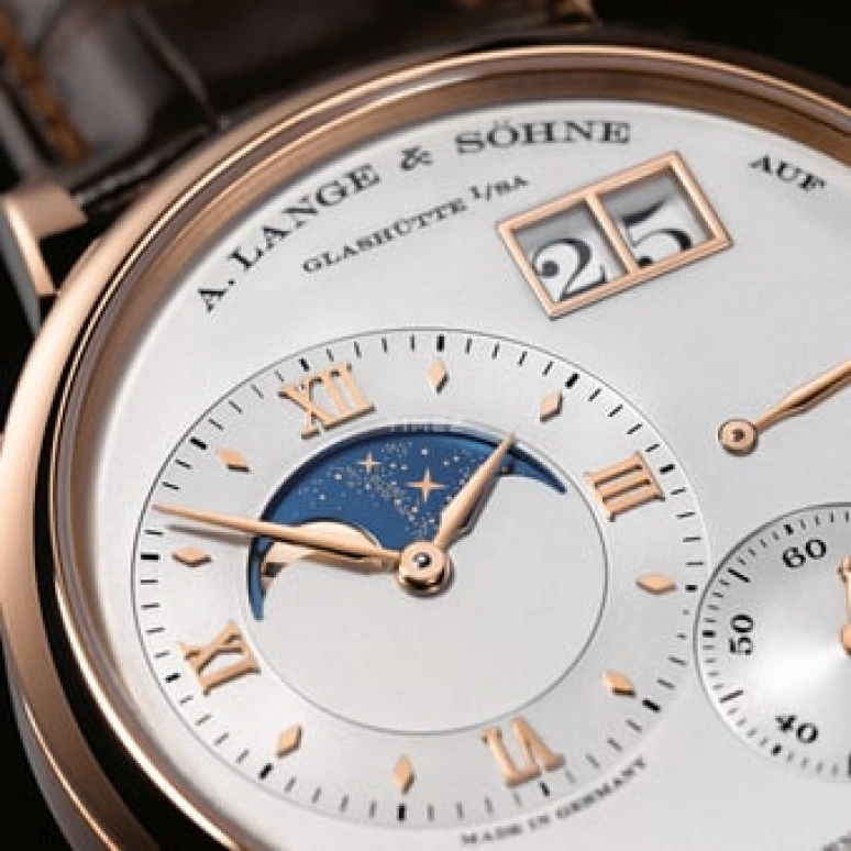 A. Lange & Söhne,Lange 1 41mm,41mm,Pink Gold,Silver,Handwound,Moonphase,Power Reserve Indicator,Big Date,139,139.032