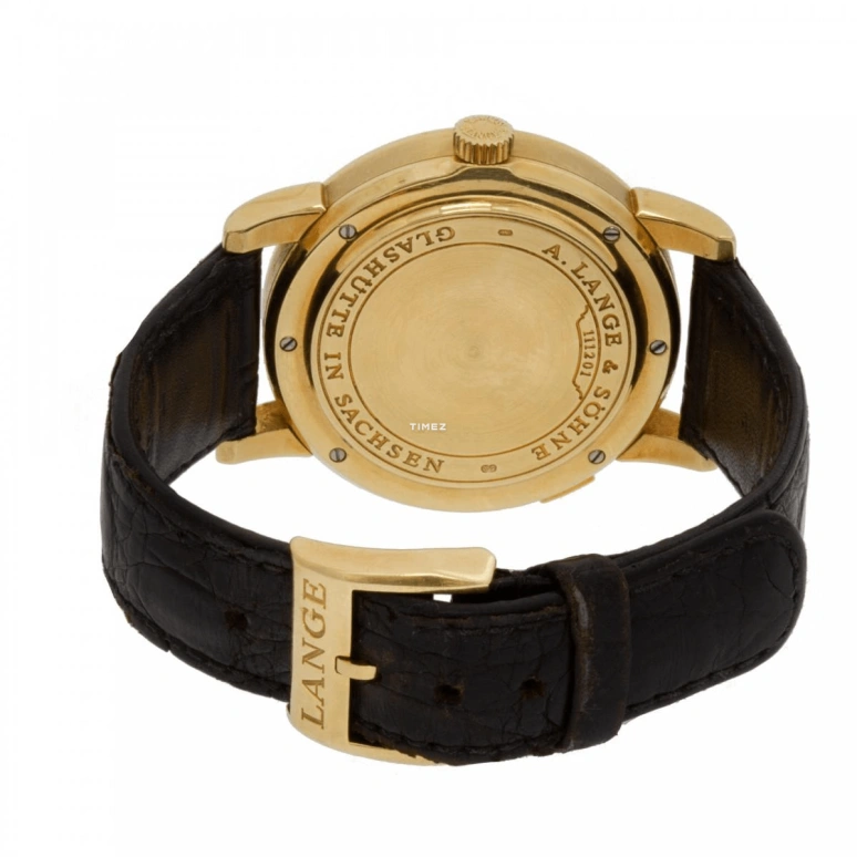 A. Lange & Söhne,Lange 1 38.50mm,38.50mm,Yellow Gold,Silver,Handwound,Power Reserve Indicator,Big Date,101,101.002