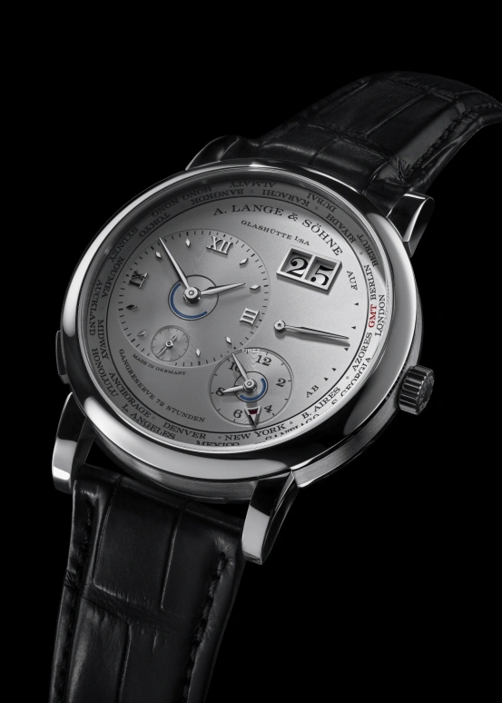 A. Lange & Söhne,Lange 1 41.90mm,41.90mm,Platinum,Silver,Grey,Handwound,Power Reserve Indicator,World Time,Big Date,Day / Night Indication,72hours,In-house Caliber,136,136.025