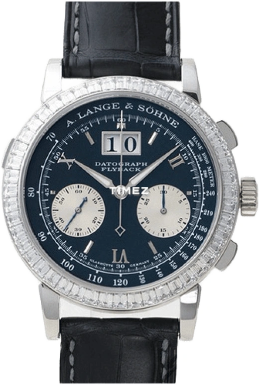 A. Lange & Söhne,Lange 1 39mm,39mm,Platinum,Blue,Handwound,Chronograph,Big Date,815,815.036
