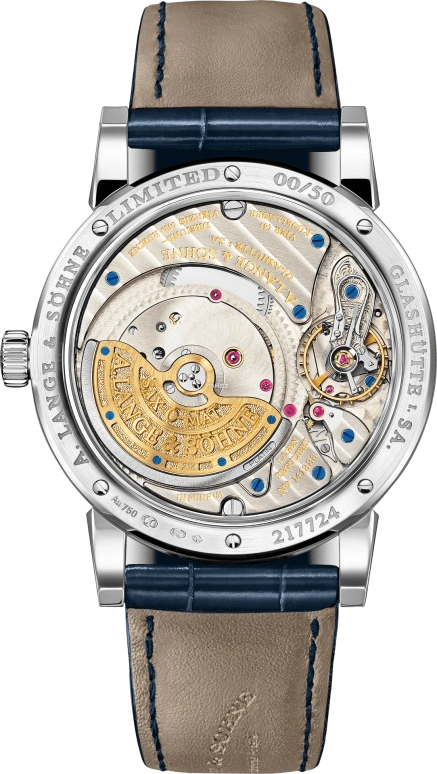 A. Lange & Söhne,Saxonia 38.50mm,38.50mm,White Gold,Blue,Automatic,Moonphase,Perpetual Calendar,Leap Year,Month,46hours,In-house Caliber,310,310.028 E