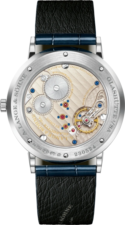 A. Lange & Söhne,Saxonia 39mm,39mm,White Gold,Blue,Handwound,72hours,In-house Caliber,205,205.086