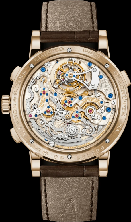 A. Lange & Söhne,DATOGRAPH 41.50mm,41.50mm,Honey Gold,Grey,Handwound,Chronograph,Moonphase,Perpetual Calendar,Leap Year,50hours,In-house Caliber,740,740.055FE