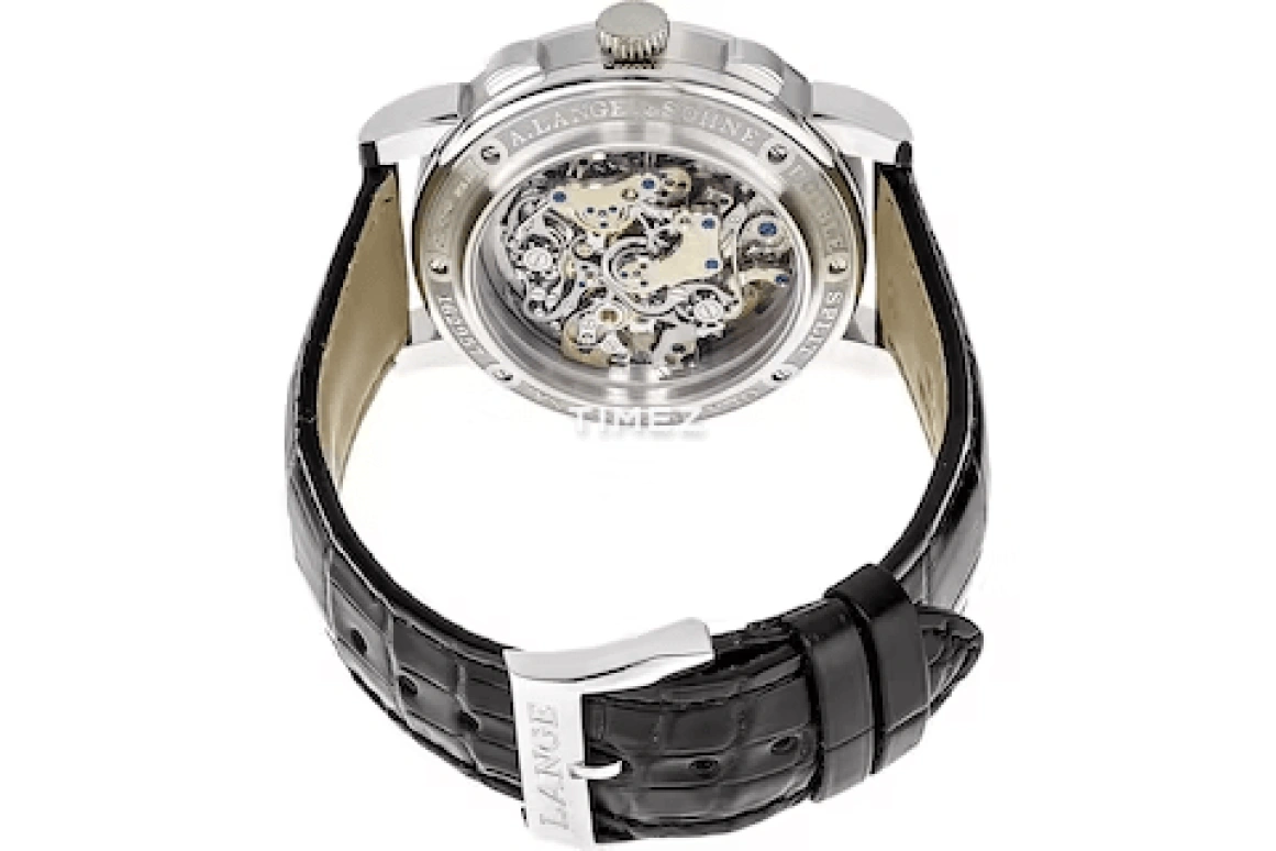 A. Lange & Söhne,Saxonia 43.20mm,43.20mm,Platinum,Black,Handwound,Chronograph,Power Reserve Indicator,Flyback,Rattrapante,38hours,In-house Caliber,404,404.035