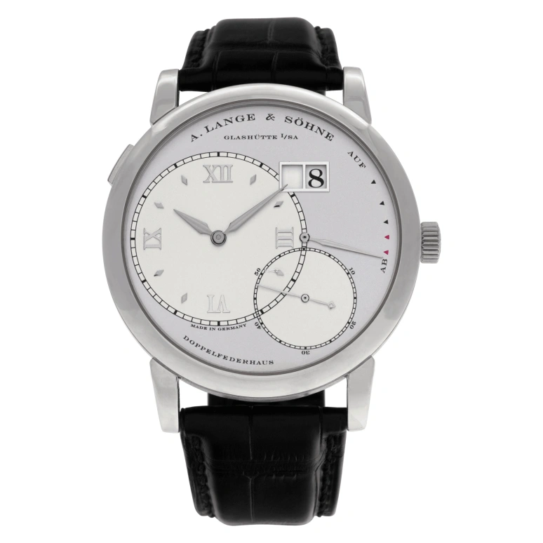 A. Lange & Söhne,Lange 1 41.90mm,41.90mm,Platinum,Silver,White,Grey,Handwound,Day,Power Reserve Indicator,Big Date,115,115.025