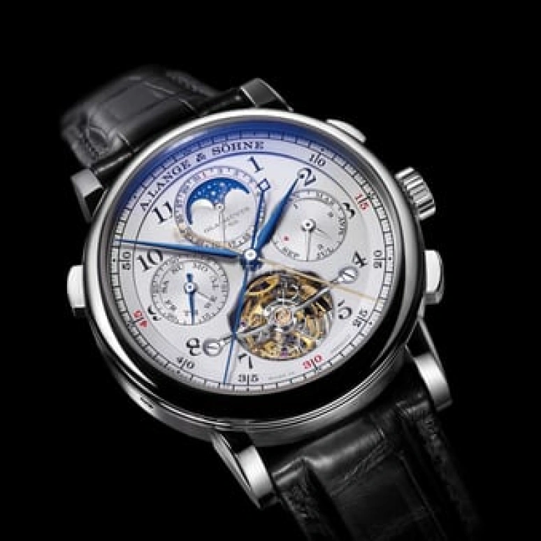 A. Lange & Söhne,1815 43mm,43mm,Platinum,Silver,Handwound,Chronograph,Moonphase,Perpetual Calendar,Leap Year,36hours,In-house Caliber,706,706.025