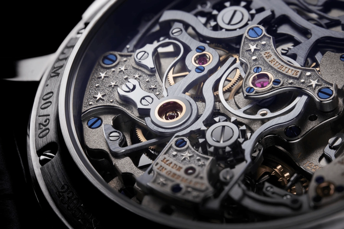 A. Lange & Söhne,1815 41.90mm,41.90mm,Platinum,Blue,Handwound,Chronograph,Moonphase,Perpetual Calendar,Leap Year,42hours,In-house Caliber,421,421.048FE