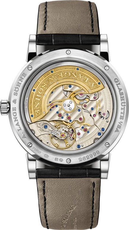 A. Lange & Söhne,Lange 1 41.90mm,41.90mm,Platinum,Black,Automatic,Moonphase,Perpetual Calendar,Leap Year,Month,50hours,In-house Caliber,345,345.036 E
