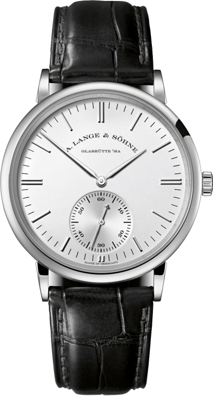 A. Lange & Söhne,Saxonia 38.50mm,38.50mm,White Gold,Silver,Automatic,72hours,In-house Caliber,380,380.027