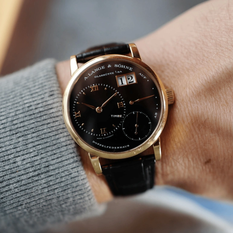A. Lange & Söhne,Lange 1 36mm,36mm,Rose Gold,Black,Handwound,Day,Power Reserve Indicator,111,111.031