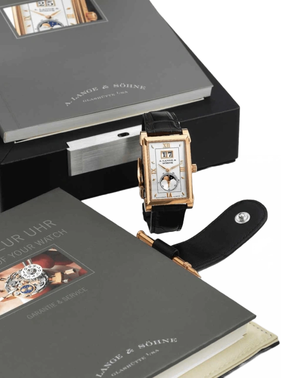 A. Lange & Söhne,Cabaret 36.30mm,36.30mm,Pink Gold,Silver,Handwound,Moonphase,Big Date,118,118.032