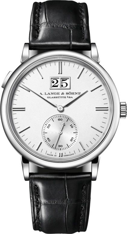 A. Lange & Söhne,Saxonia 37mm,37mm,White Gold,Silver,Automatic,Moonphase,Big Date,381,381.026
