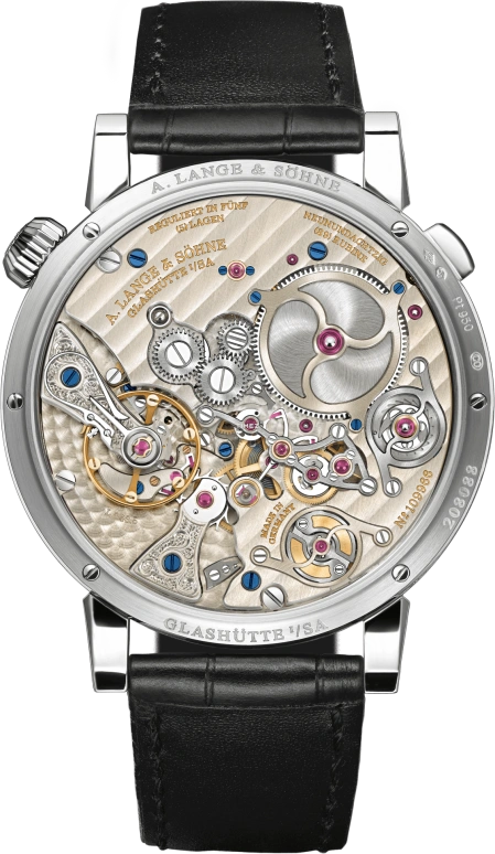 A. Lange & Söhne,Zeitwerk 44.20mm,44.20mm,Platinum,Silver,Handwound,Power Reserve Indicator,Jumping Seconds,Jumping Hours,Minute Repeater,36hours,In-house Caliber,147,147.025F