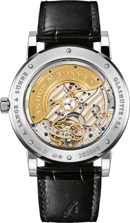 A. Lange & Söhne,Lange 1 41.90mm,41.90mm,White Gold,Grey,Automatic,Moonphase,Perpetual Calendar,Leap Year,Month,50hours,In-house Caliber,720,720.038