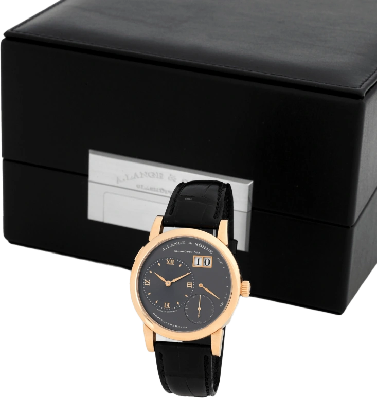 A. Lange & Söhne,Lange 1 38.50mm,38.50mm,Pink Gold,Black,Handwound,Power Reserve Indicator,Big Date,101,101.033