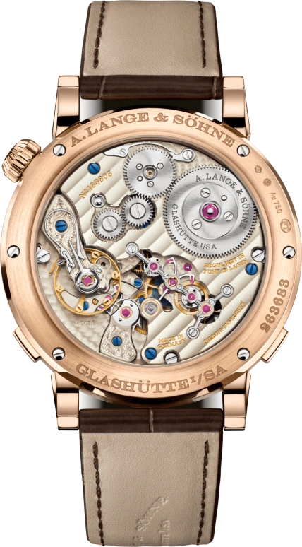 A. Lange & Söhne,Zeitwerk 44.20mm,44.20mm,Pink Gold,Grey,Handwound,Day,Power Reserve Indicator,Jumping Minutes,Jumping Hours,72hours,In-house Caliber,148,148.033