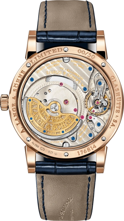 A. Lange & Söhne,Saxonia 38.50mm,38.50mm,Rose Gold,Blue,Automatic,Moonphase,Perpetual Calendar,Leap Year,Month,46hours,In-house Caliber,310,310.037 E