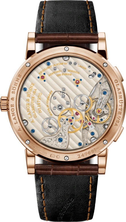 A. Lange & Söhne,Lange 1 41.90mm,41.90mm,Pink Gold,Silver,Handwound,Power Reserve Indicator,Big Date,136,136.032