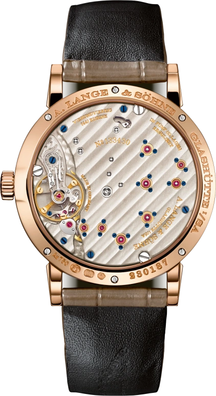 A. Lange & Söhne,Lange 1 36.80mm,36.80mm,Pink Gold,Brown,Handwound,Power Reserve Indicator,Big Date,181,181.037
