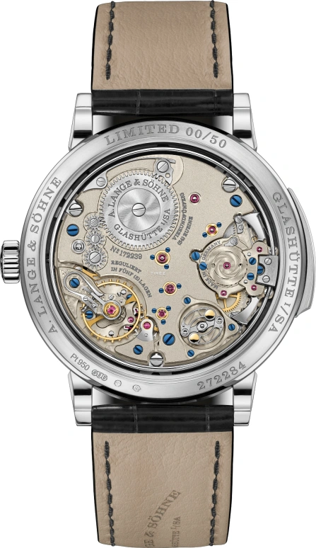 A. Lange & Söhne,Saxonia 40.50mm,40.50mm,Platinum,Black,Handwound,Moonphase,Perpetual Calendar,Leap Year,Month,72hours,In-house Caliber,607,607.091FE
