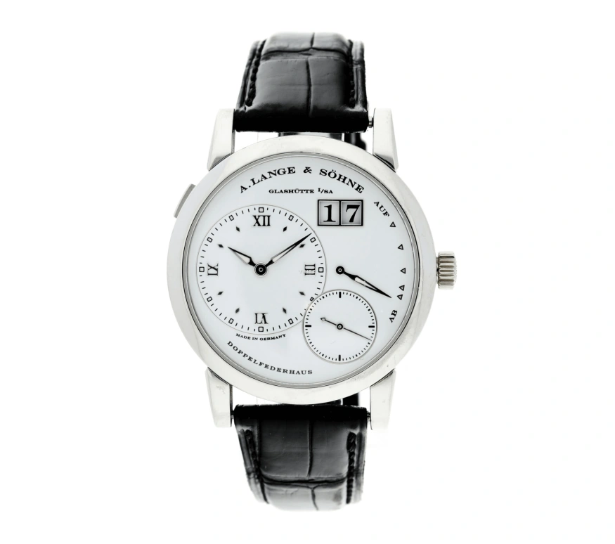 A. Lange & Söhne,Lange 1 38.50mm,38.50mm,Platinum,White,Handwound,Power Reserve Indicator,Big Date,101,101.049
