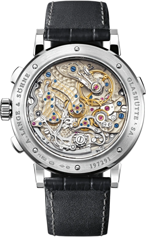 A. Lange & Söhne,Saxonia 41mm,41mm,Platinum,Black,Handwound,Chronograph,Power Reserve Indicator,Flyback,Big Date,60hours,In-house Caliber,405,405.035