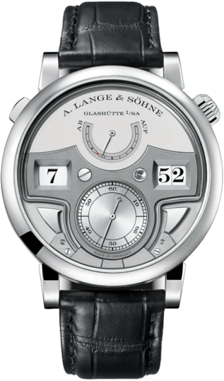 A. Lange & Söhne,Zeitwerk 44.20mm,44.20mm,Platinum,Silver,Handwound,Jumping Minutes,Jumping Hours,Minute Repeater,Constant Force Mechanism,36hours,In-house Caliber,147,147.025