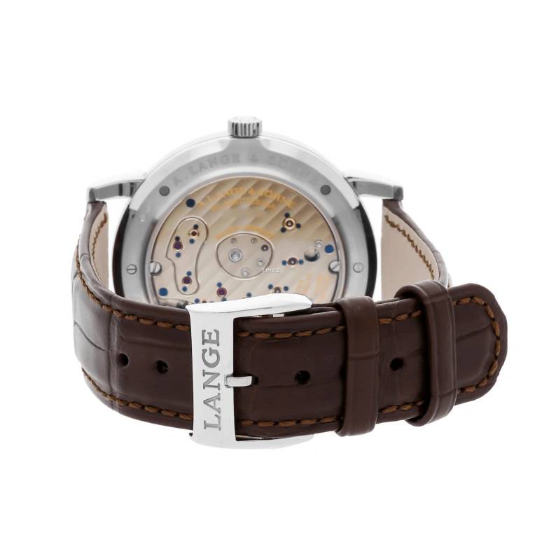 A. Lange & Söhne,Lange 1 41.90mm,41.90mm,Platinum,Silver,Grey,Handwound,Day,Power Reserve Indicator,115,115.026
