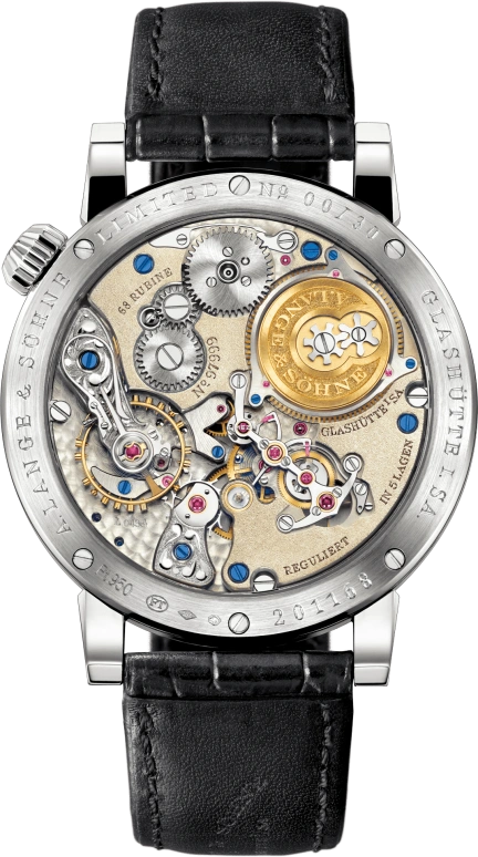 A. Lange & Söhne,Zeitwerk 41.90mm,41.90mm,Platinum,Grey,Handwound,Power Reserve Indicator,Jumping Minutes,Jumping Hours,Constant Force Mechanism,36hours,In-house Caliber,140,140.048