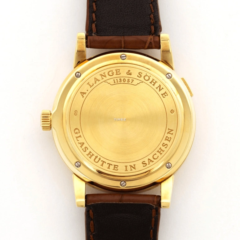 A. Lange & Söhne,Lange 1 38.50mm,38.50mm,Yellow Gold,White,Handwound,Day,Power Reserve Indicator,Big Date,101,101.001