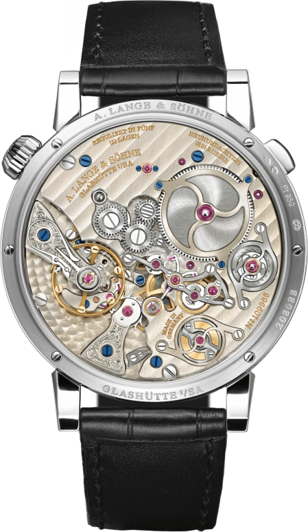 A. Lange & Söhne,Zeitwerk 44.20mm,44.20mm,Platinum,Silver,Handwound,Jumping Minutes,Jumping Hours,Minute Repeater,Constant Force Mechanism,36hours,In-house Caliber,147,147.025