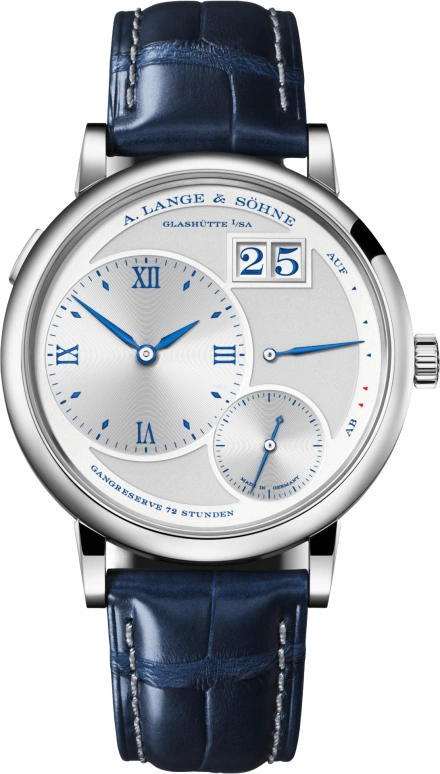 A. Lange & Söhne,Lange 1 40.90mm,40.90mm,White Gold,Silver,Handwound,Power Reserve Indicator,Big Date,117,117.066