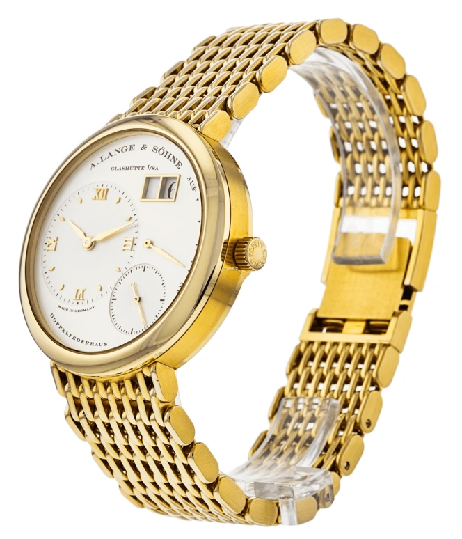 A. Lange & Söhne,Lange 1 38.50mm,38.50mm,Yellow Gold,Silver,Handwound,Power Reserve Indicator,Big Date,101,101.321