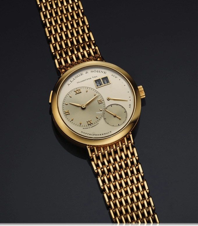 A. Lange & Söhne,Lange 1 38.50mm,38.50mm,Yellow Gold,Silver,Handwound,Power Reserve Indicator,Big Date,101,101.321