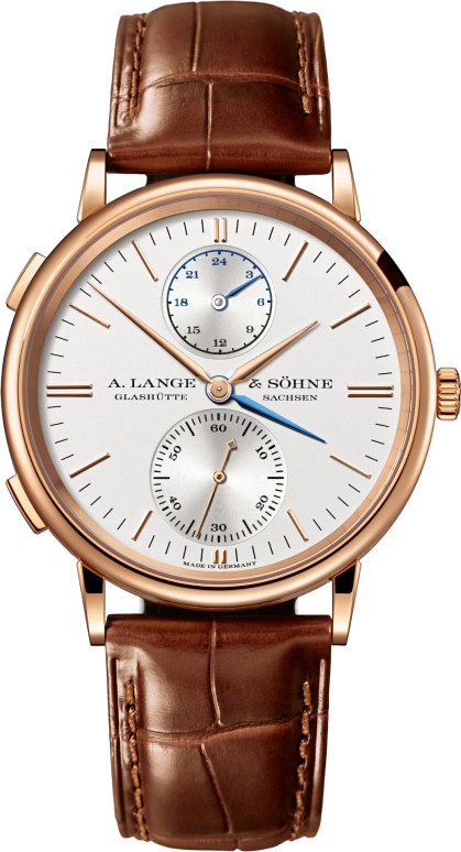 A. Lange & Söhne,Saxonia 38.50mm,38.50mm,Pink Gold,Silver,Automatic,Dule Time,Day / Night Indication,386,386.032
